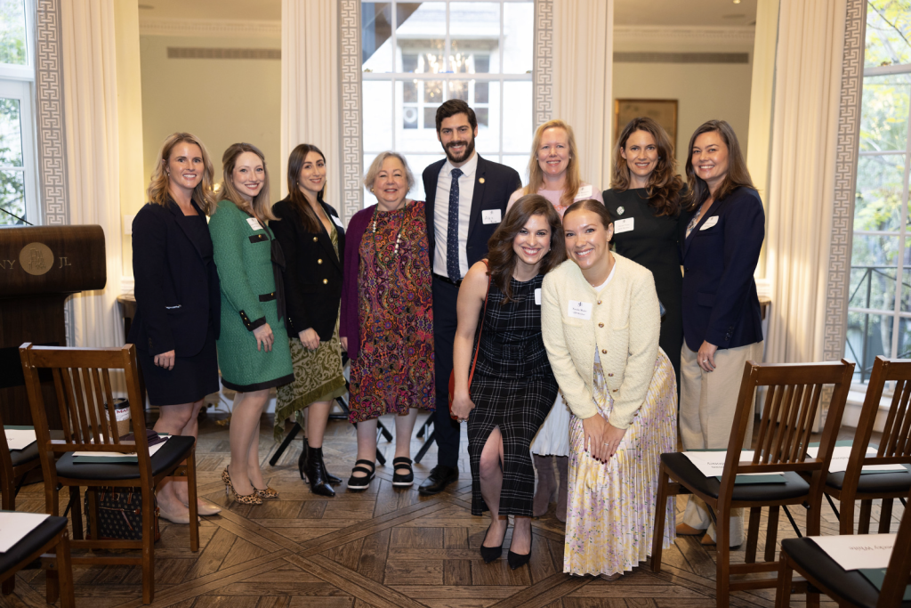 A photo of New York Junior League members at the Legislative Breakfast.