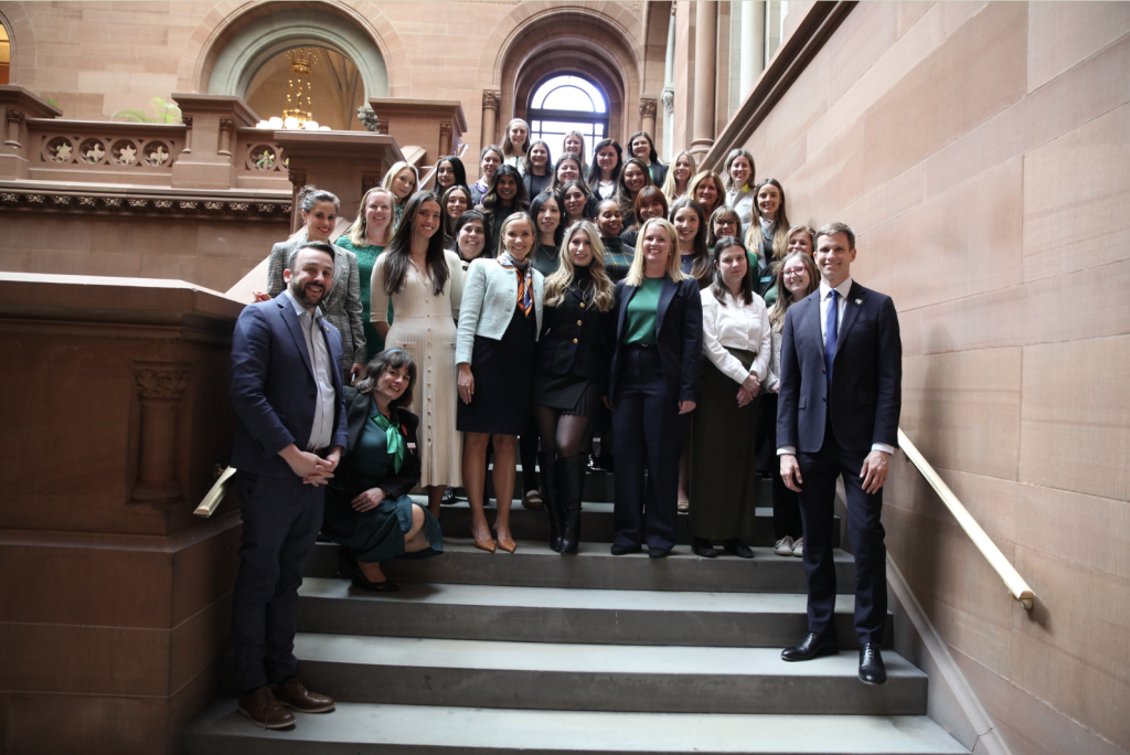 A photo of New York Junior League members on State Advocacy Day.